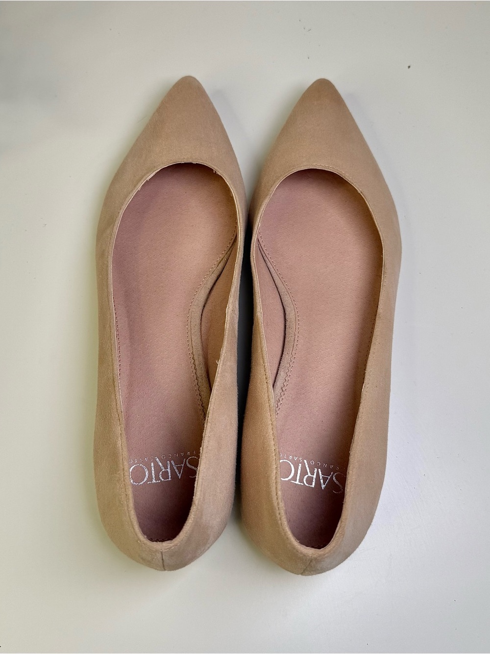 Sarto by Franco Sarto Adexie City Ballet Flats Blush Pink Suede Women's Size 10 - Picture 9 of 16